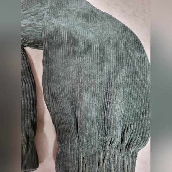 Zaful Corduroy Crop Hooded long sleeve top - Picture 12 of 16